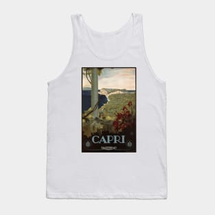 Capri, Italy - Vintage Travel Poster Design Tank Top